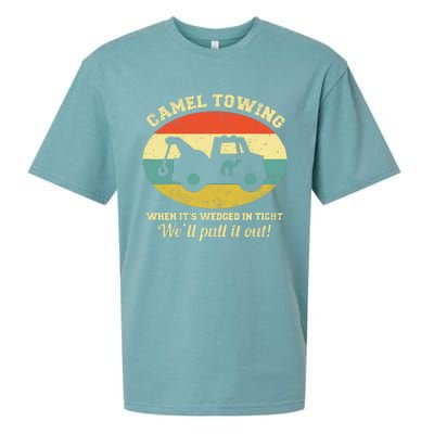 Camel Towing Retro Adult Humor Saying Funny Halloween Gift Sueded Cloud Jersey T-Shirt