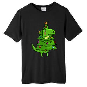 Cute Tree Rex Gift Funny Dinosaur Christmas Gift Top Tall Fusion ChromaSoft Performance T-Shirt