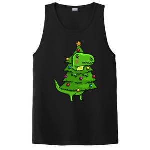 Cute Tree Rex Gift Funny Dinosaur Christmas Gift Top PosiCharge Competitor Tank