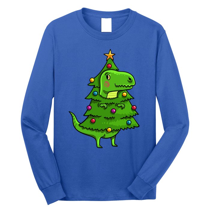 Cute Tree Rex Gift Funny Dinosaur Christmas Gift Top Long Sleeve Shirt