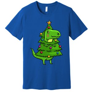 Cute Tree Rex Gift Funny Dinosaur Christmas Gift Top Premium T-Shirt