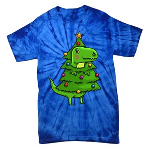 Cute Tree Rex Gift Funny Dinosaur Christmas Gift Top Tie-Dye T-Shirt