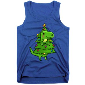 Cute Tree Rex Gift Funny Dinosaur Christmas Gift Top Tank Top