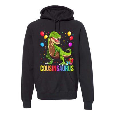 Cousinsaurus T Rex Dinosaur Cousin Saurus Family Premium Hoodie