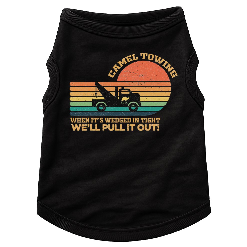 Camel Towing Retro Adult Humor Saying Funny Halloween Doggie Tank