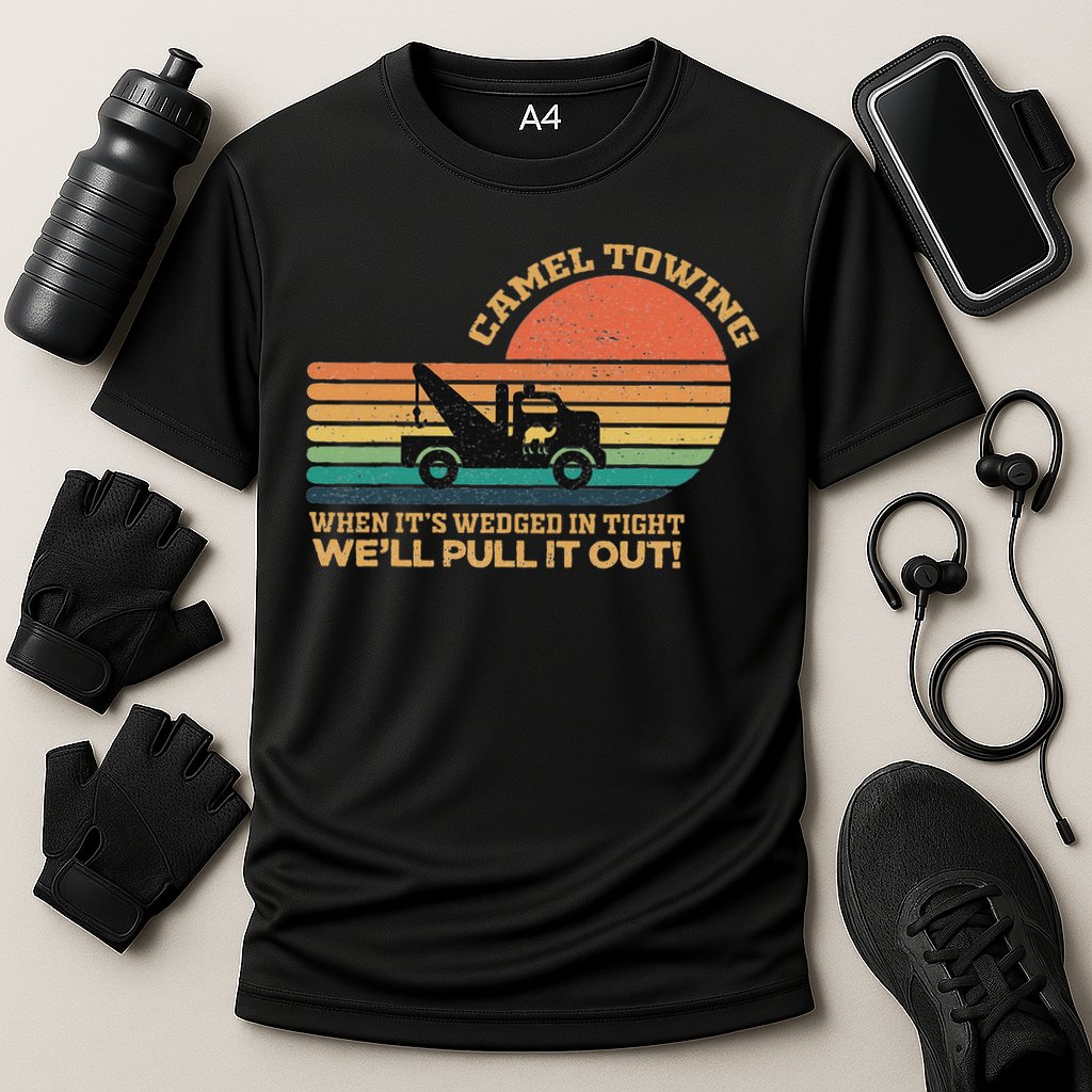 Camel Towing Retro Adult Humor Saying Funny Halloween Performance Shirt