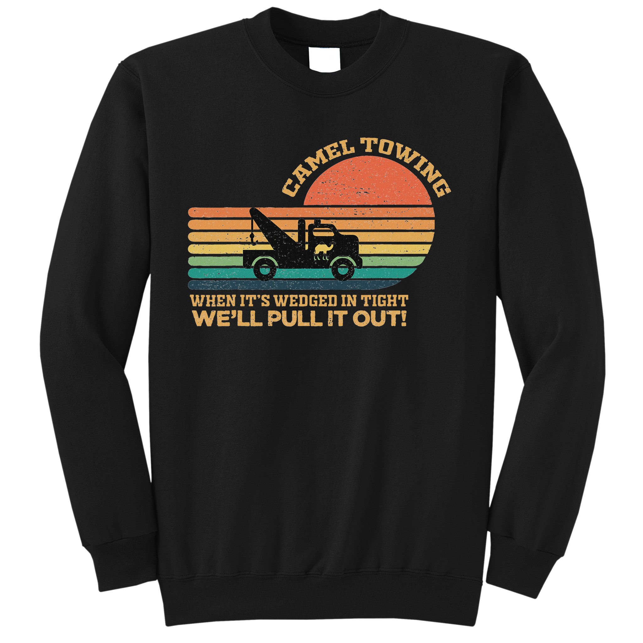 Camel Towing Retro Adult Humor Saying Funny Halloween Sweatshirt
