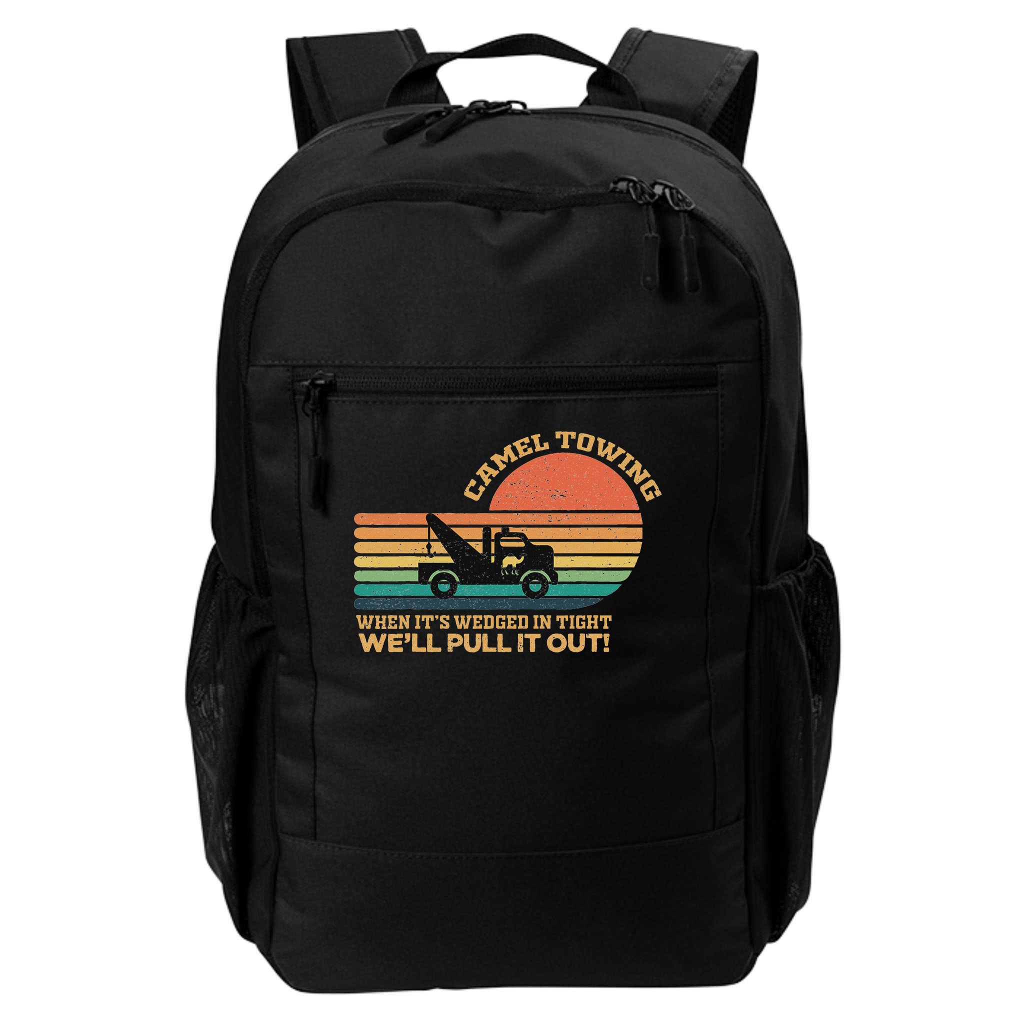 Camel Towing Retro Adult Humor Saying Funny Halloween Backpack