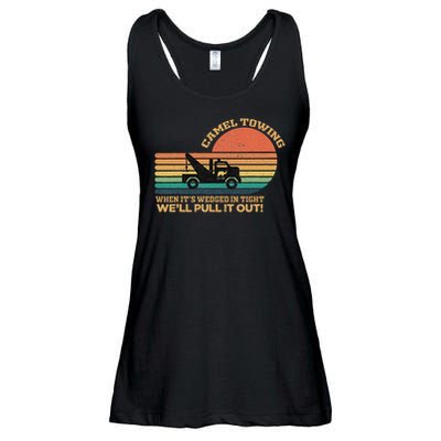 Camel Towing Retro Adult Humor Saying Funny Halloween Ladies Essential Flowy Tank