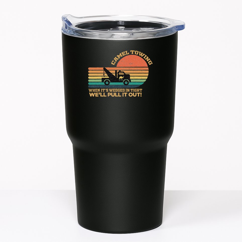 Camel Towing Retro Adult Humor Saying Funny Halloween Tumbler