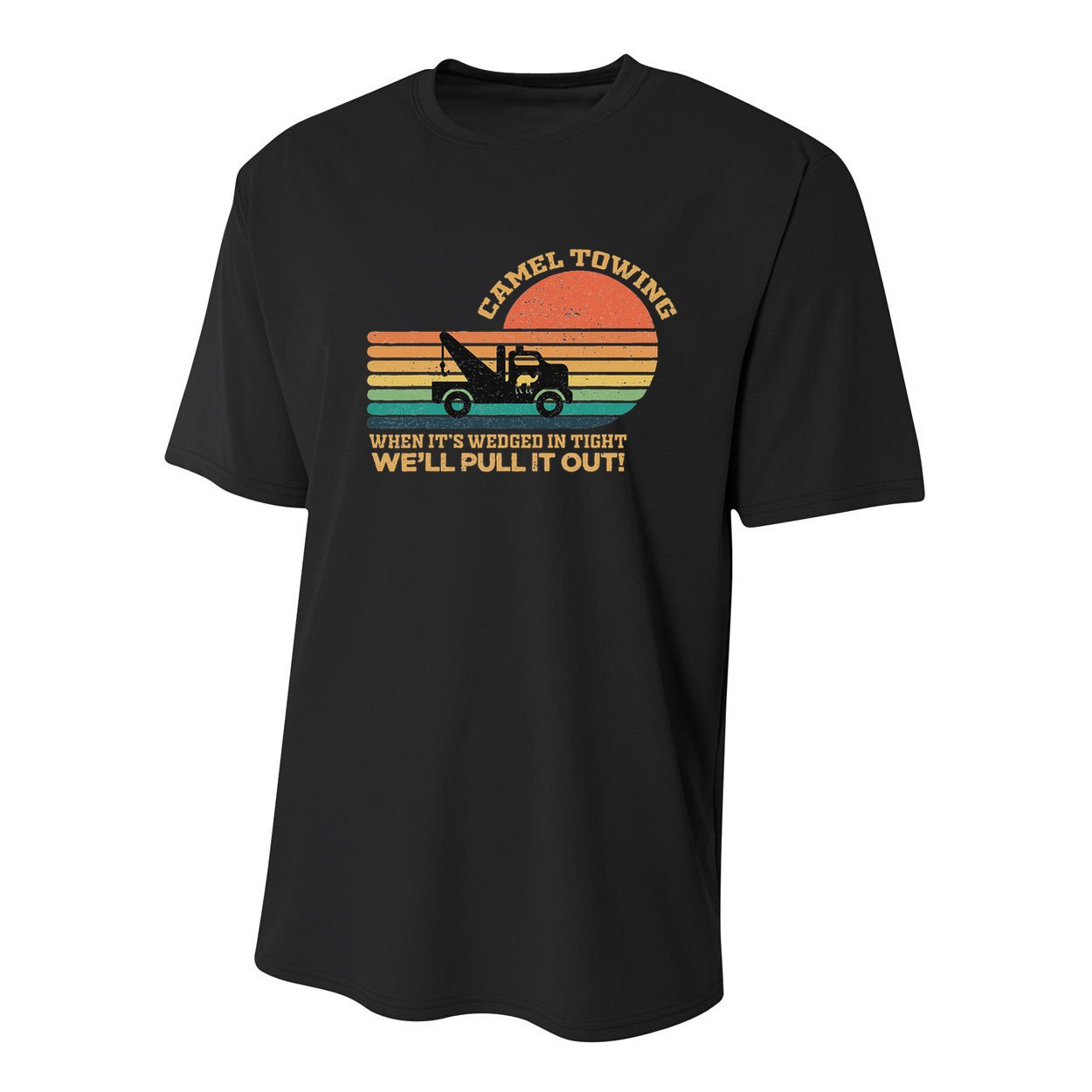 Camel Towing Retro Adult Humor Saying Funny Halloween Youth Performance Sprint T-Shirt