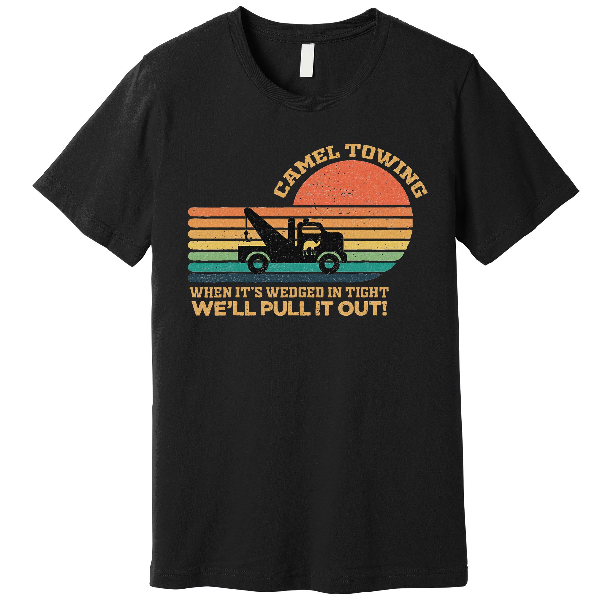 Camel Towing Retro Adult Humor Saying Funny Halloween Premium T-Shirt