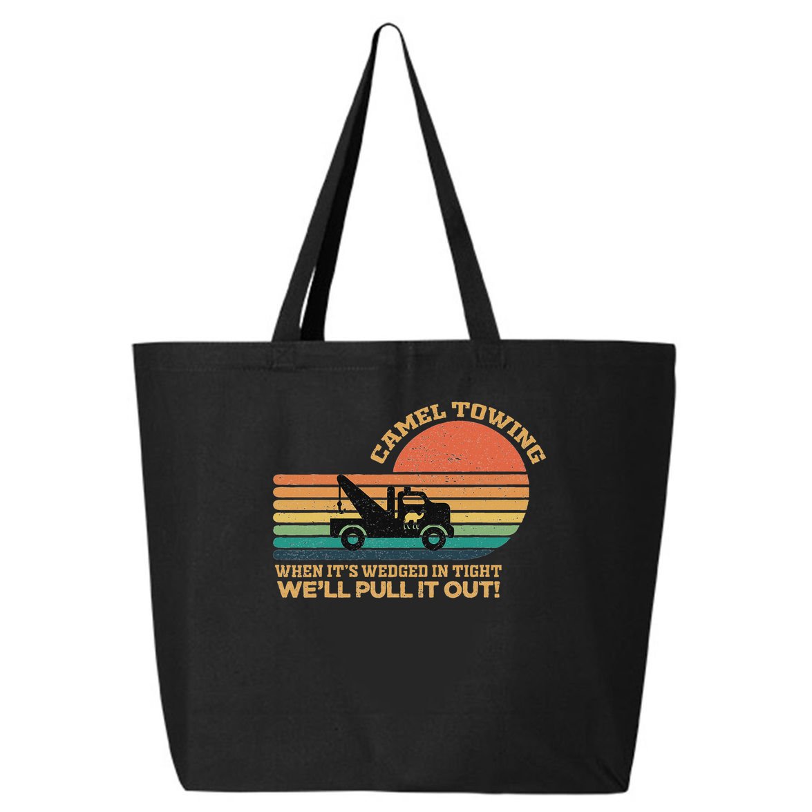 Camel Towing Retro Adult Humor Saying Funny Halloween 25L Jumbo Tote