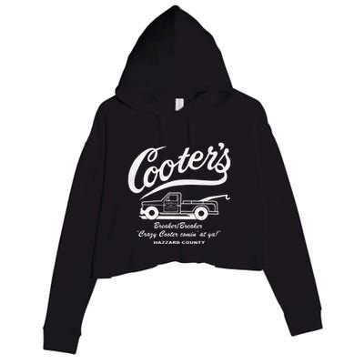 CooterS Towing & Repairs Garage Crop Fleece Hoodie