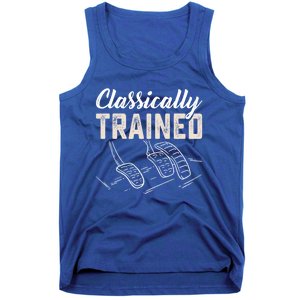 Classically Trained Retro Racing Three Pedals Ual Car Guy Cute Gift Tank Top