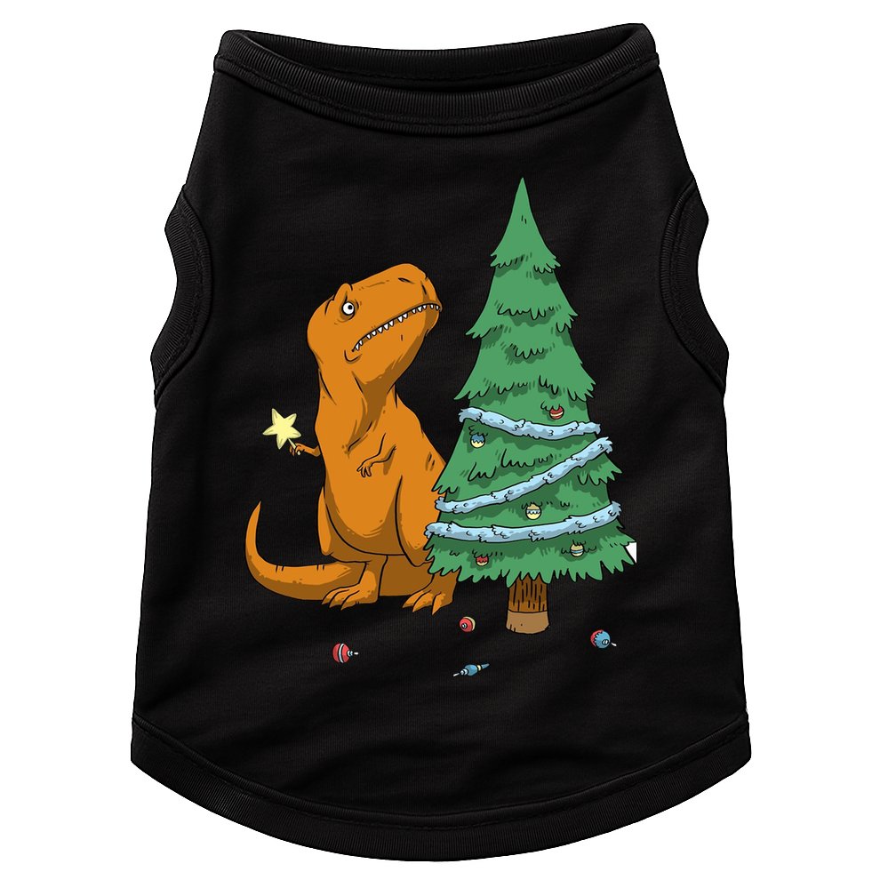 Cute T Rex Christmas Tree Doggie Tank