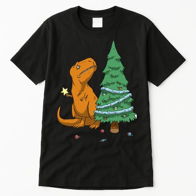 Cute T Rex Christmas Tree Tall T-Shirt