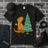 Cute T Rex Christmas Tree Tall T-Shirt