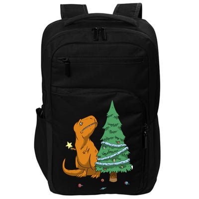 Cute T Rex Christmas Tree Impact Tech Backpack