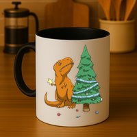 Cute T Rex Christmas Tree Mug