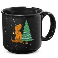 Cute T Rex Christmas Tree 15oz Campfire Ceramic Mug