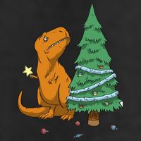 Cute T Rex Christmas Tree Hat
