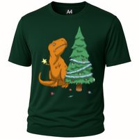 Cute T Rex Christmas Tree Performance Shirt