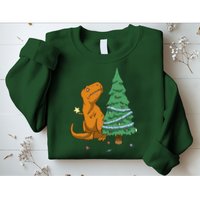 Cute T Rex Christmas Tree Sweatshirt