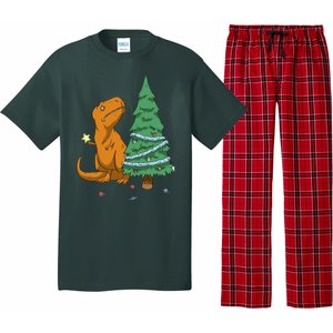 Cute T Rex Christmas Tree Pajama Set