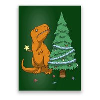 Cute T Rex Christmas Tree Poster