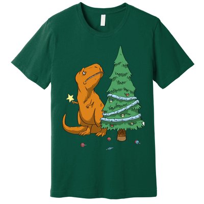 Cute T Rex Christmas Tree Premium T-Shirt