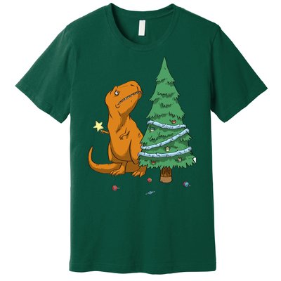 Cute T Rex Christmas Tree Premium T-Shirt