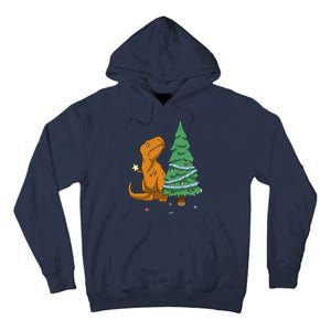 Cute T Rex Christmas Tree Tall Hoodie