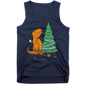 Cute T Rex Christmas Tree Tank Top