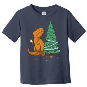 Cute T Rex Christmas Tree Toddler T-Shirt