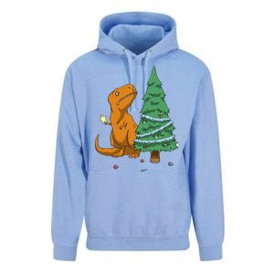 Cute T Rex Christmas Tree Unisex Surf Hoodie