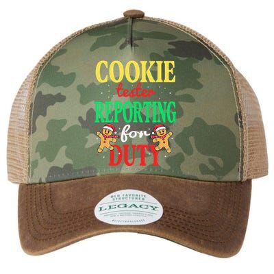 Cookie Tester Reporting Duty Funny Christmas Xmas Legacy Tie Dye Trucker Hat