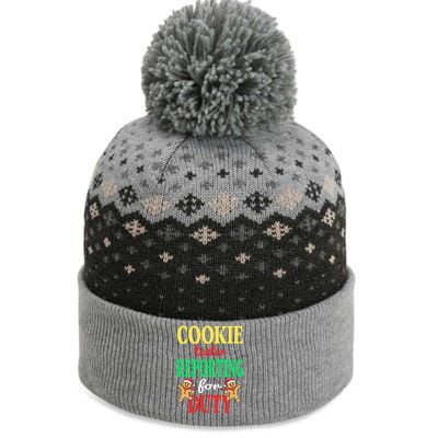 Cookie Tester Reporting Duty Funny Christmas Xmas The Baniff Cuffed Pom Beanie