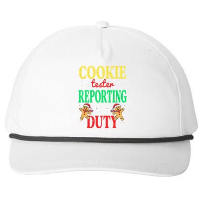 Cookie Tester Reporting Duty Funny Christmas Xmas Snapback Five-Panel Rope Hat