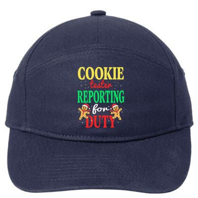 Cookie Tester Reporting Duty Funny Christmas Xmas 7-Panel Snapback Hat