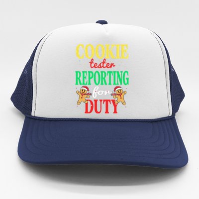 Cookie Tester Reporting Duty Funny Christmas Xmas Trucker Hat