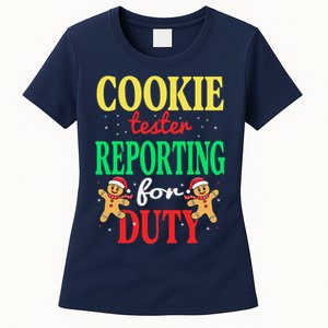 Cookie Tester Reporting Duty Funny Christmas Xmas Women's T-Shirt