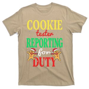 Cookie Tester Reporting Duty Funny Christmas Xmas T-Shirt