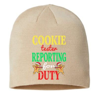 Cookie Tester Reporting Duty Funny Christmas Xmas Sustainable Beanie