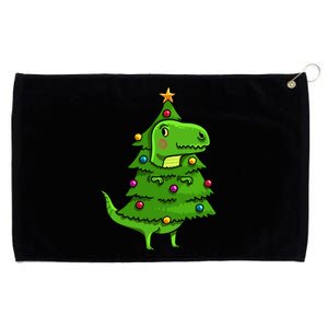 Cute Tree Rex Gift Funny Dinosaur Christmas Gift Grommeted Golf Towel