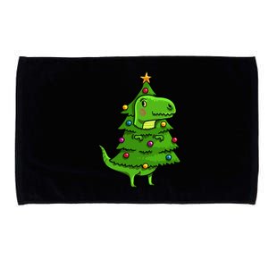 Cute Tree Rex Gift Funny Dinosaur Christmas Gift Microfiber Hand Towel