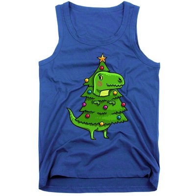 Cute Tree Rex Gift Funny Dinosaur Christmas Gift Tank Top