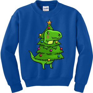 Cute Tree Rex Gift Funny Dinosaur Christmas Gift Kids Sweatshirt