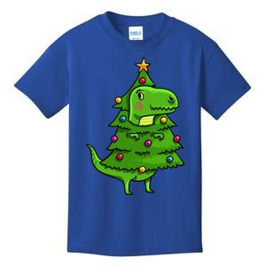 Cute Tree Rex Gift Funny Dinosaur Christmas Gift Kids T-Shirt