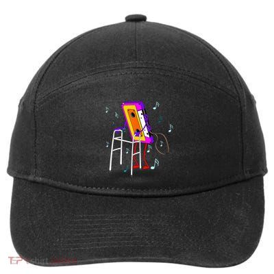 Cassette Tape Retro Vintage 70s 80s 90s Music 7-Panel Snapback Hat